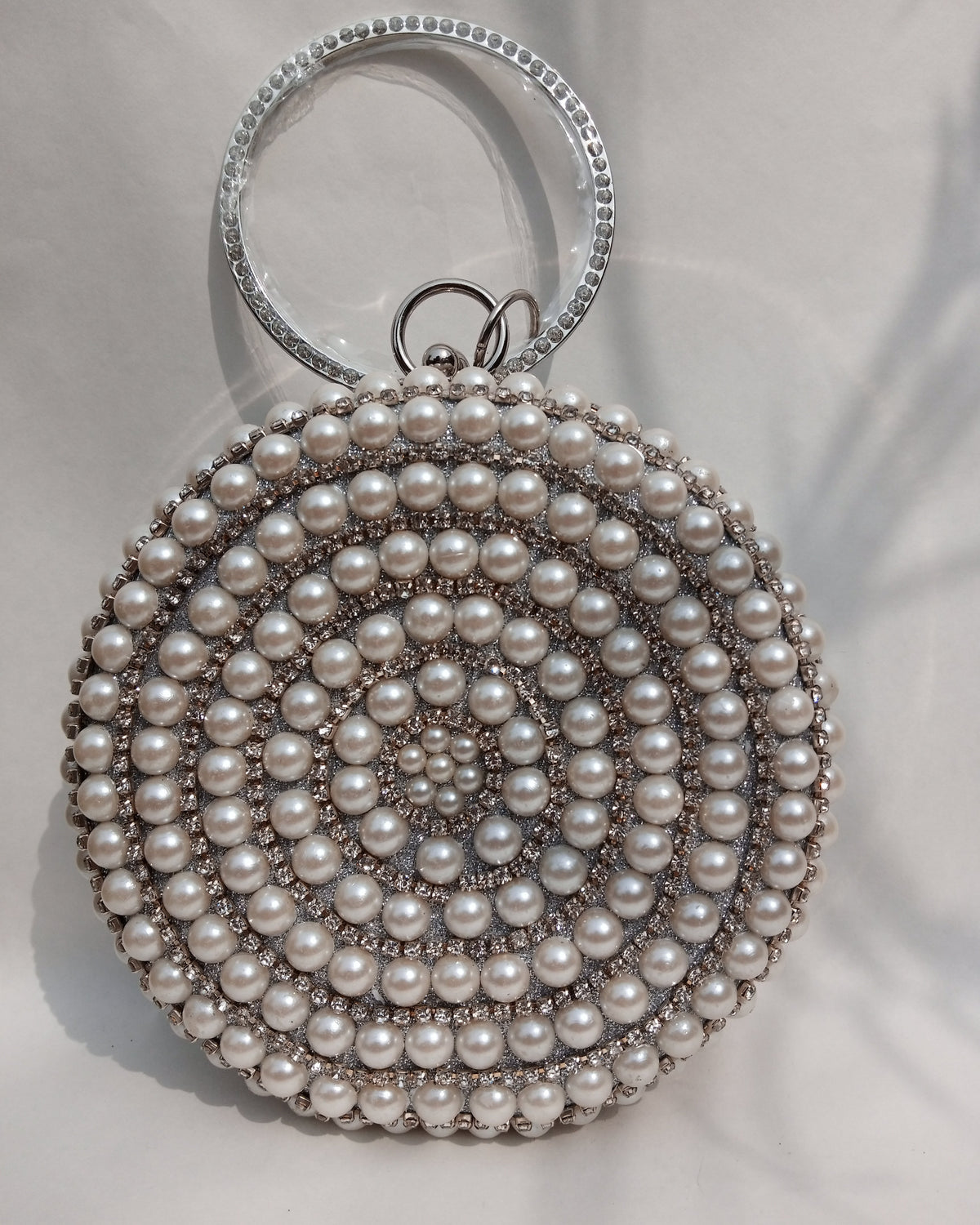Silver Round Party clutch