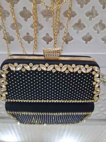 Luxe Black Party clutch