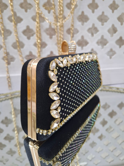 Luxe Black Party clutch