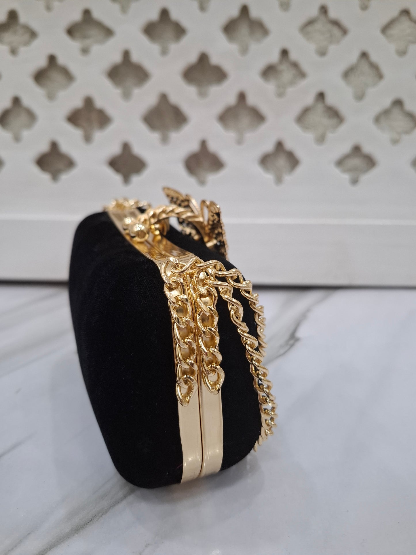 Gold Butterfly Clutch