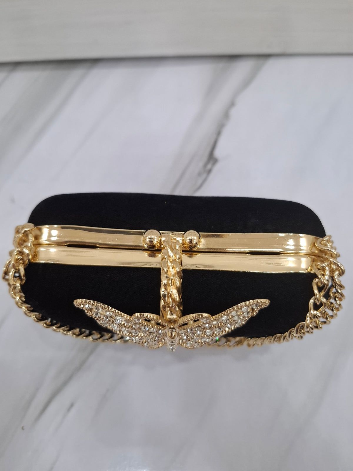 Gold Butterfly Clutch