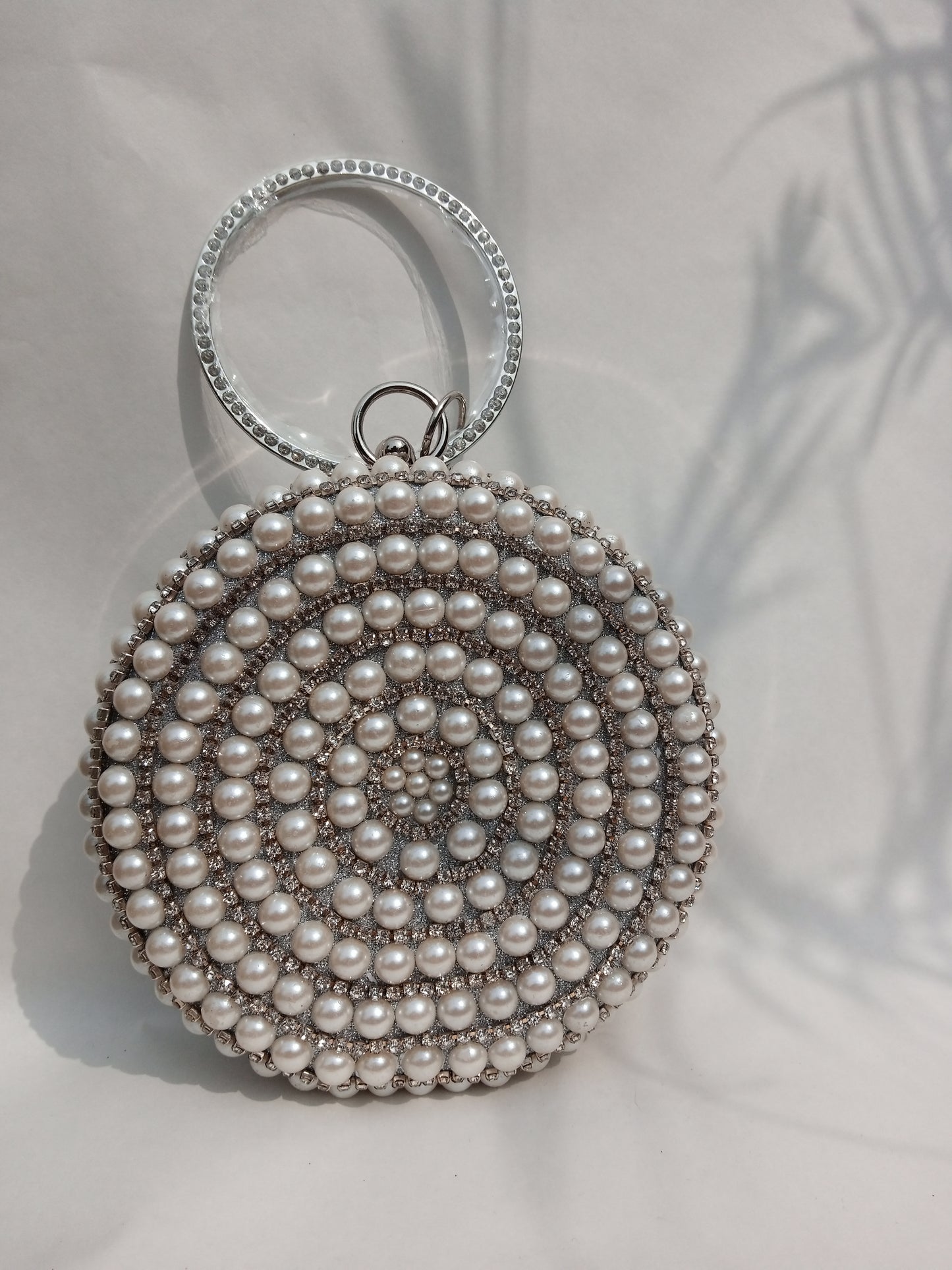 Silver Round Party clutch