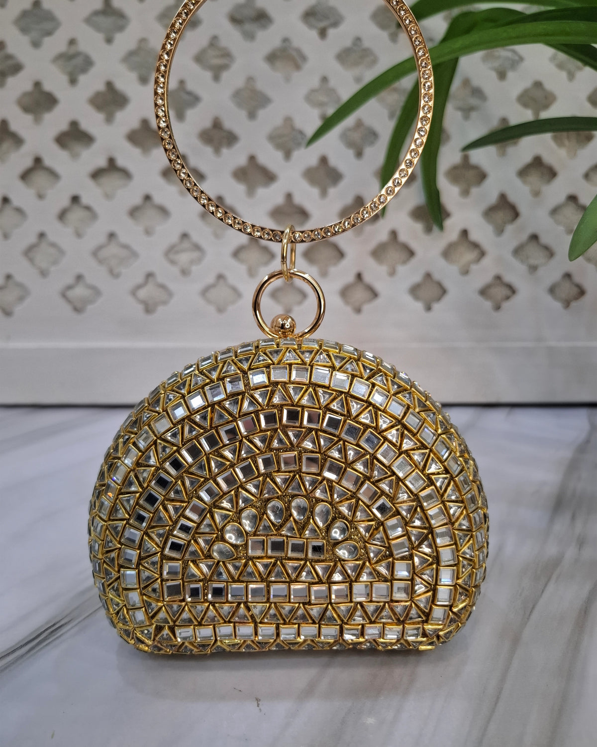 Basic Kundan party Clutch