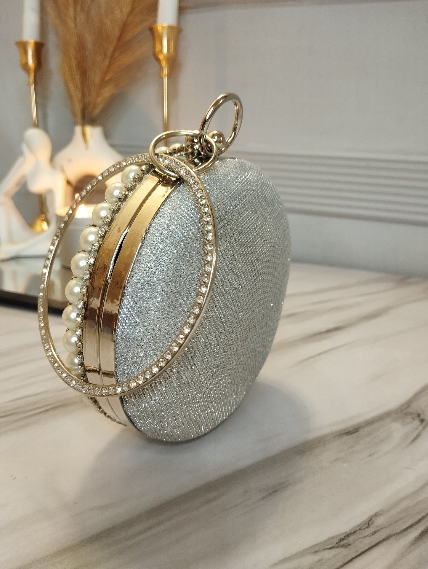 Silver Dust Party Clutch