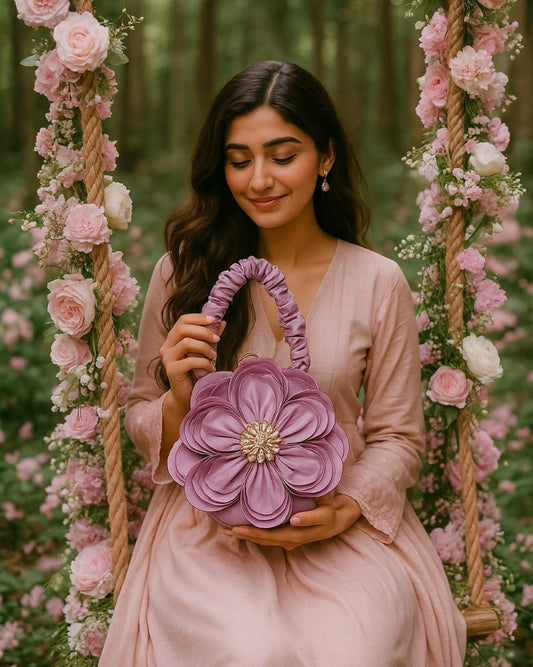 Orchid Floral Clutch