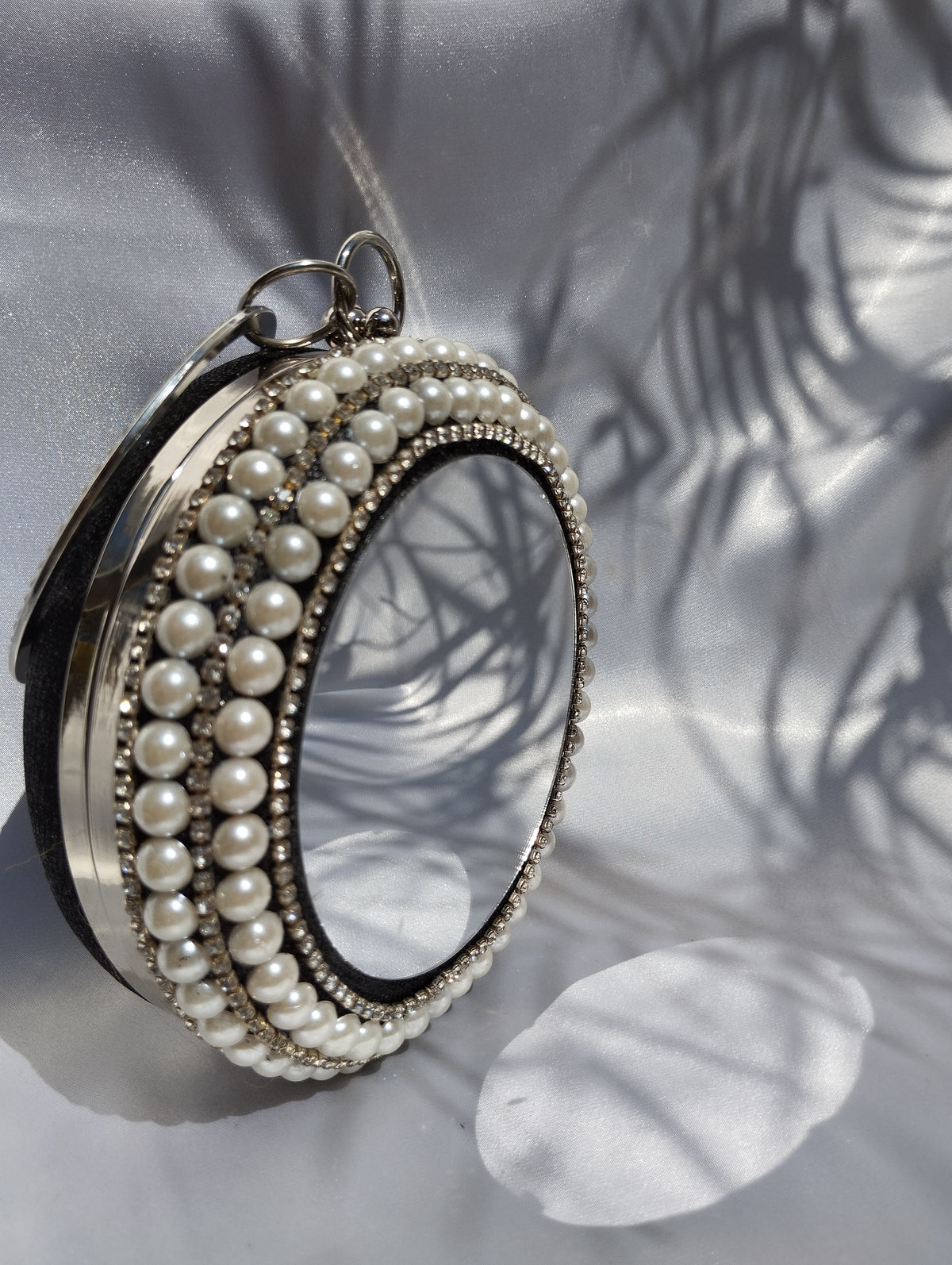 Party Clutch Black Silver