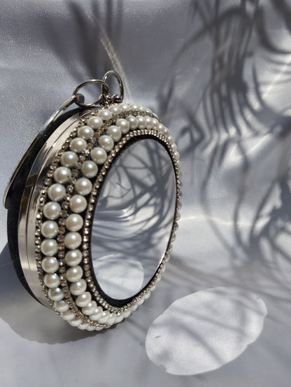 Party Clutch Black Silver