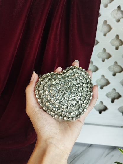 Mini Heart Clutch "Sparkle"