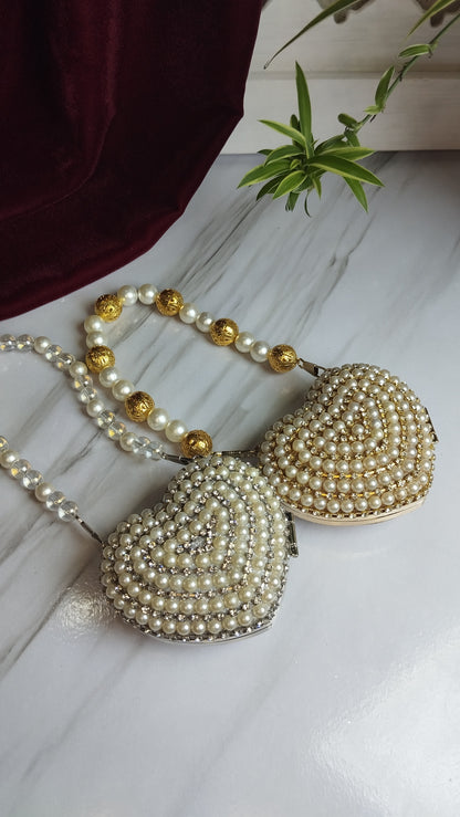 Mini Heart Clutch "OPAL"