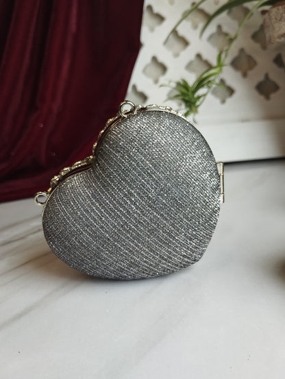 Mini Heart Clutch "Sparkle"