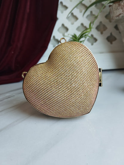 Mini Heart Clutch "Sparkle"