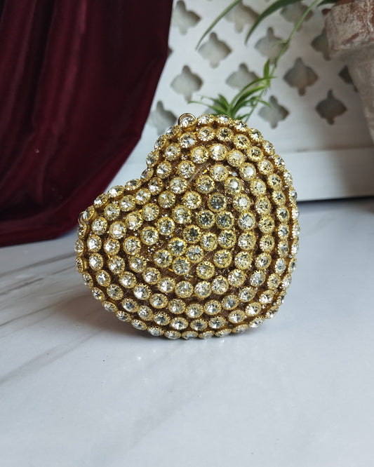 Mini Heart Clutch "Sparkle"