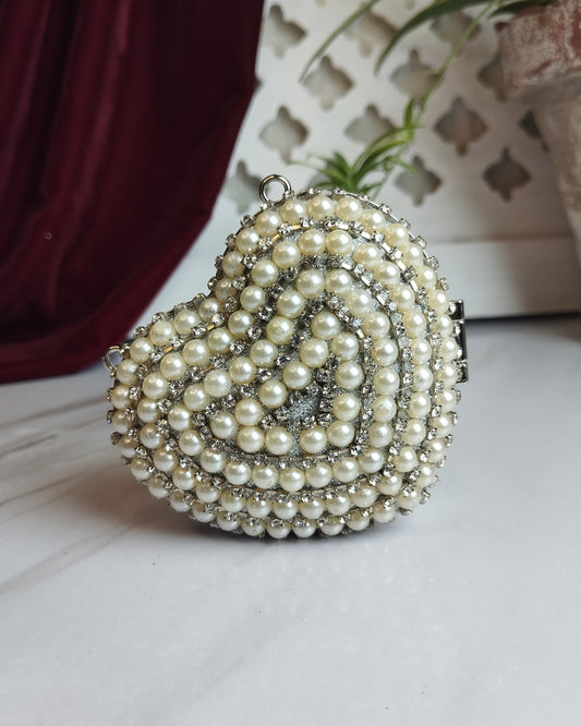 Mini Heart Clutch "OPAL"