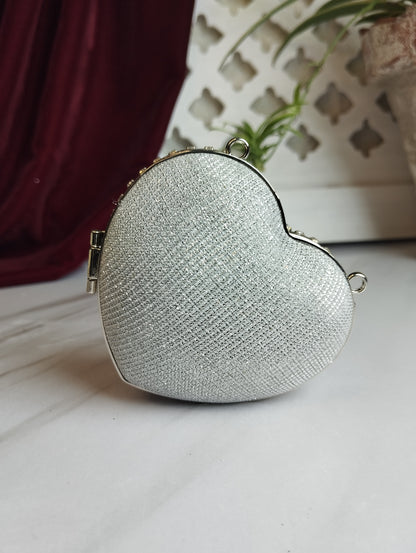 Mini Heart Clutch "OPAL"