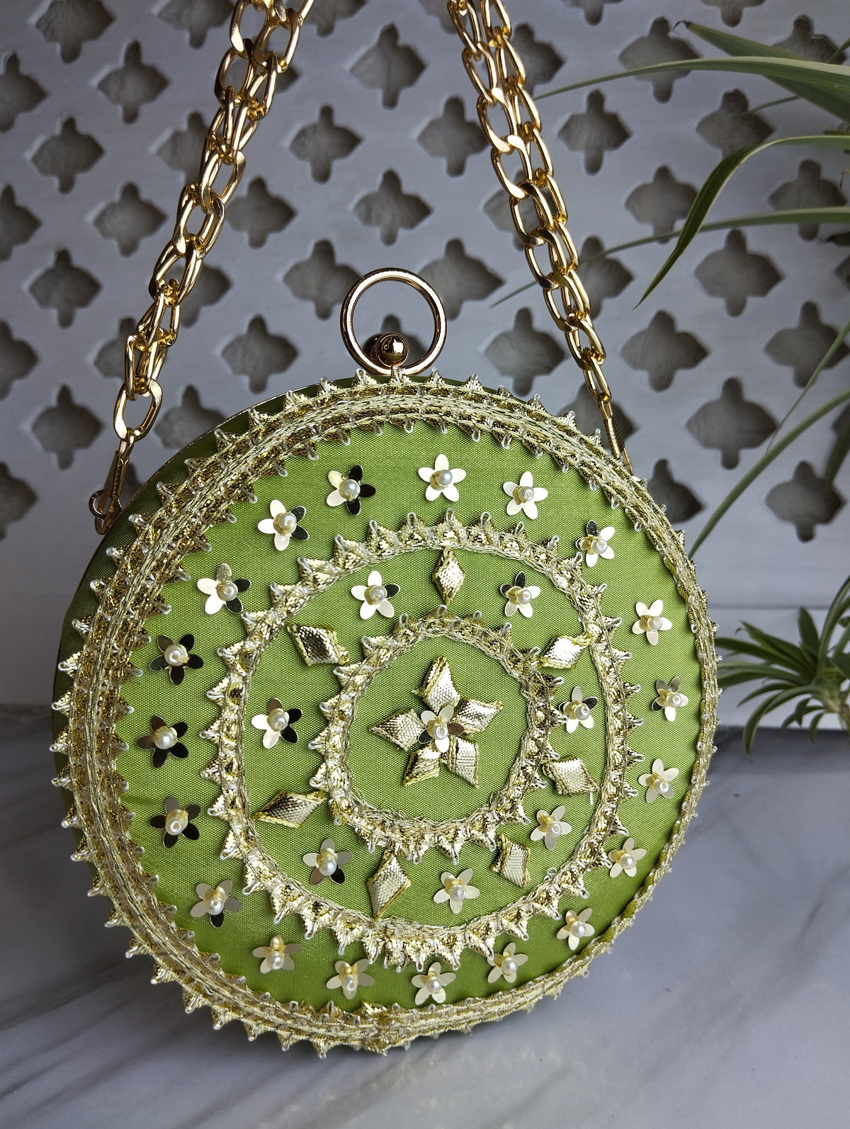 Embroidered Clutch Bag
