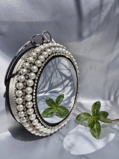 Party Clutch Black Silver