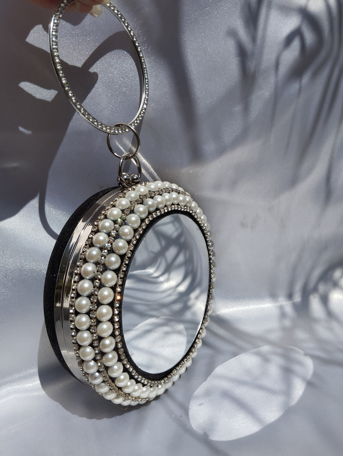 Party Clutch Black Silver