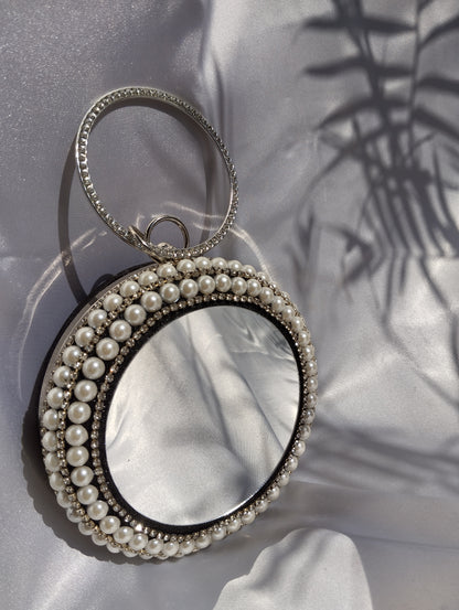 Party Clutch Black Silver