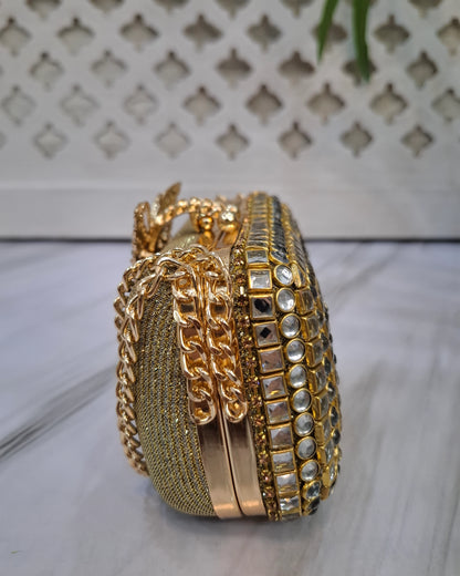 Butterfly kundan Clutch