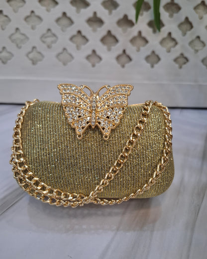 Butterfly kundan Clutch