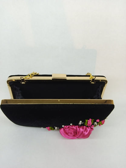 Pink Rose Handmade clutch