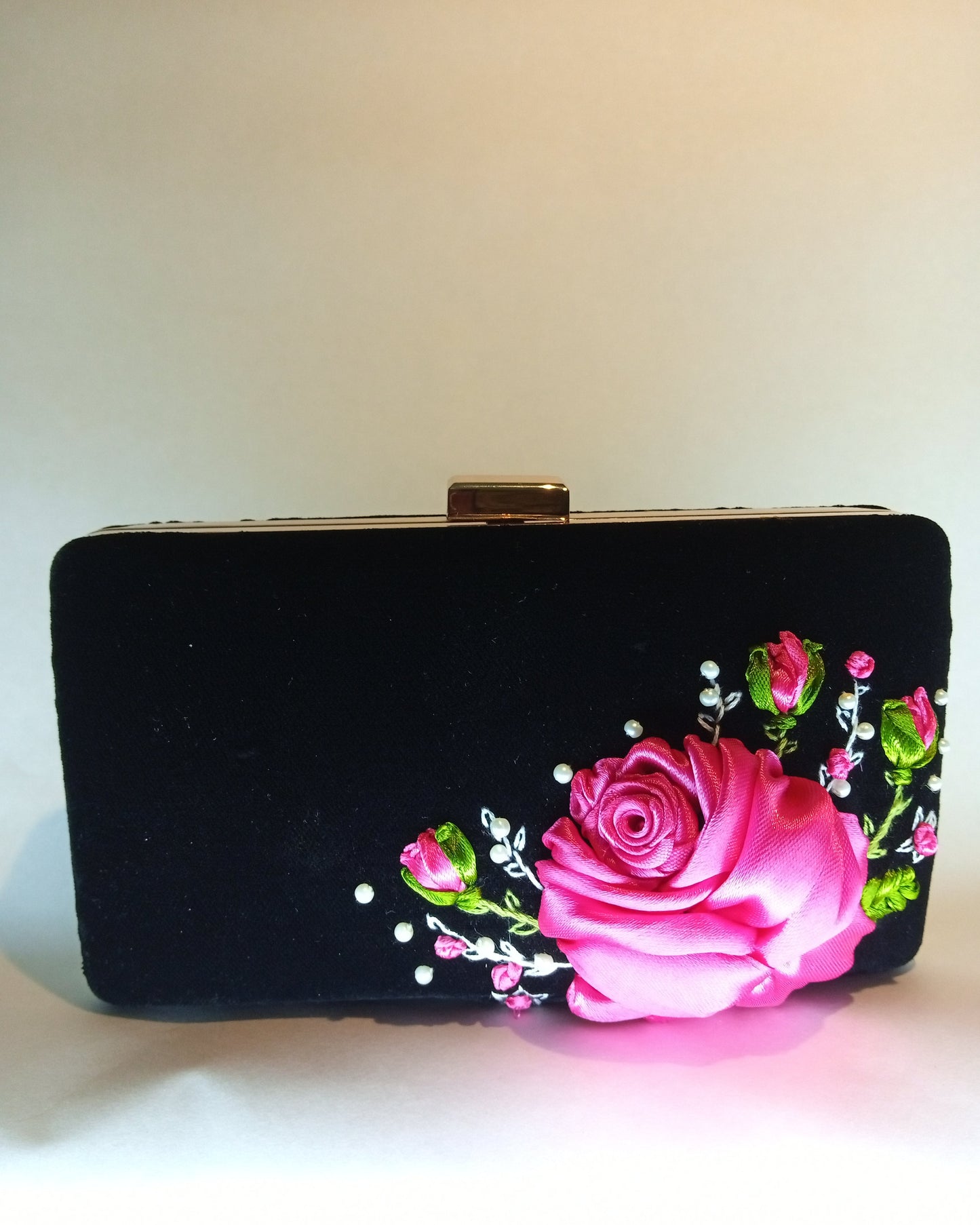 Pink Rose Handmade clutch