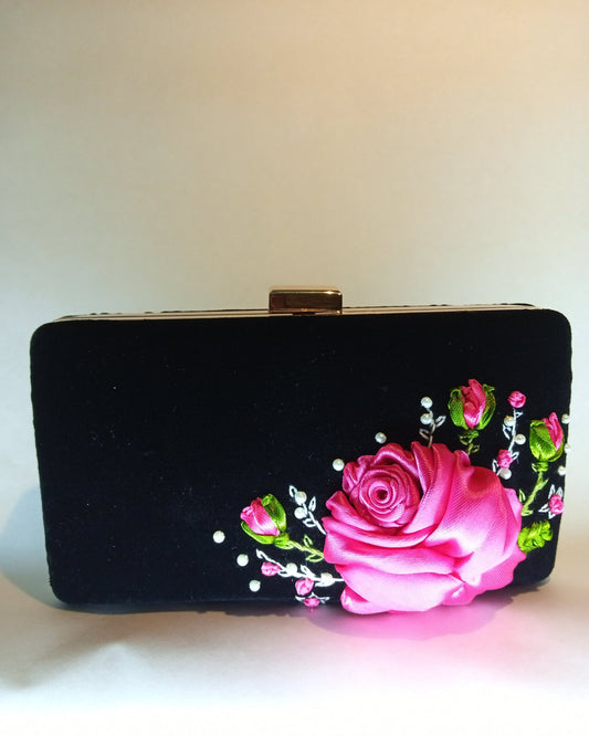 Pink Rose Handmade clutch