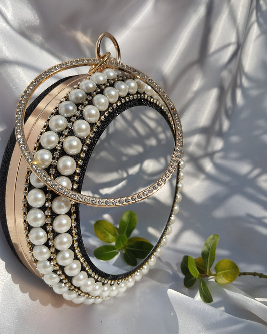 Party Clutch Black Gold