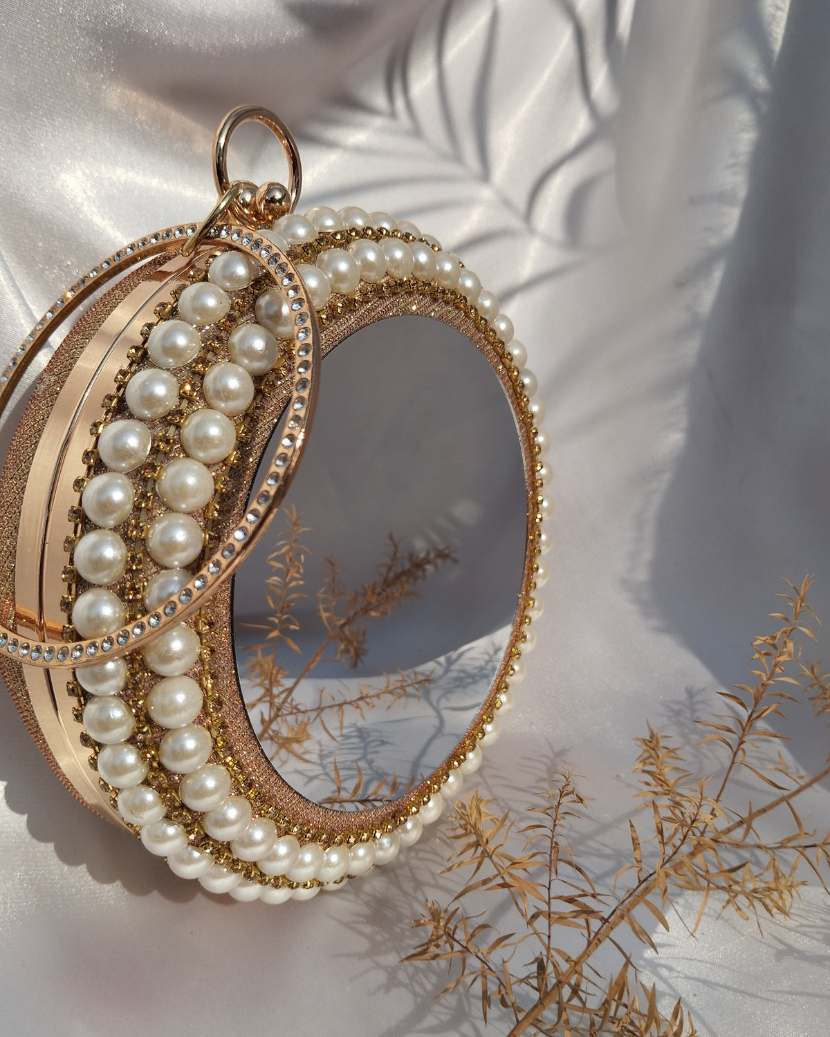Round Party Clutch Gold