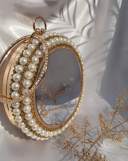 Round Party Clutch Gold
